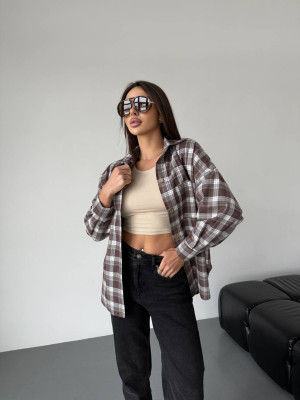 Оversize-рубашка в клетку ANB-A535T480