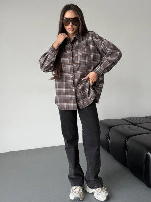 Оversize-рубашка в клетку ANB-A535T480
