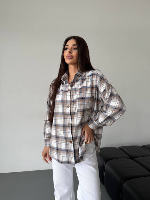 Оversize-рубашка в клетку ANB-A535T480