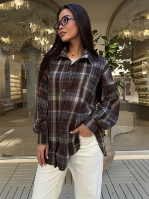 Фланелевая рубашка в клетку ANB-A459T450