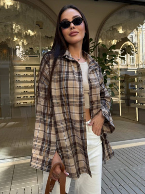 Фланелевая рубашка в клетку ANB-A459T450