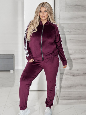 Велюровый костюм с лампасами VOJ-A337T750