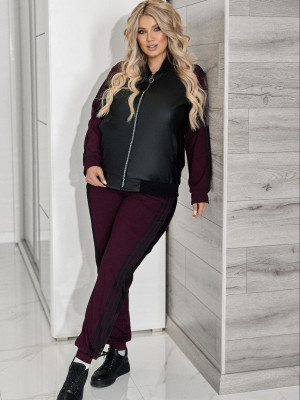 Кожаный бомбер с брюками VOJ-A339T750