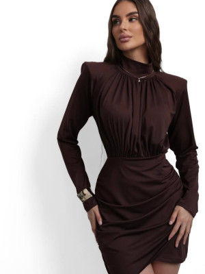 Драпированное мини-платье EST-A8012T520