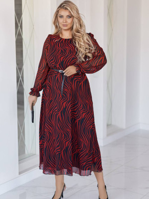 Длинное принтованное платье EY-A542.1T20B24