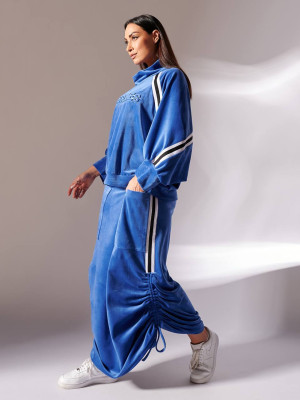 Велюровый костюм с юбкой IS-A013T950