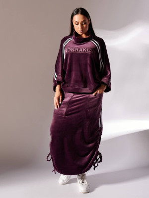 Велюровый костюм с юбкой IS-A013T950