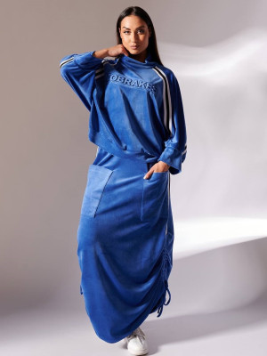 Велюровый костюм с юбкой IS-A013T950