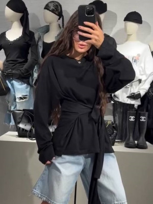 Стильный свитшот с завязками MPK-A380T500