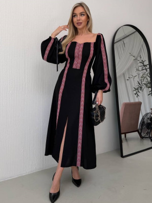 Женское платье с вышивкой SOL-A3038T1050