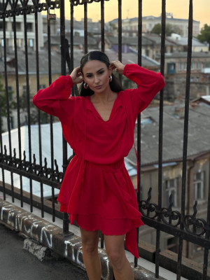 Шифоновое оверсайз платье SOL-A3030T500