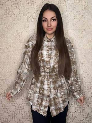 Стильная рубашка с камешками ASP-A2029T590