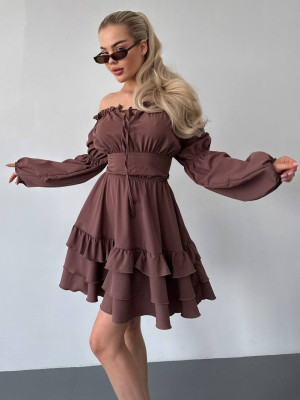 Мини платье с воланами MSM-A213.1T500
