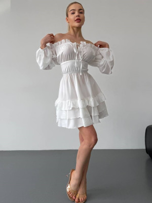 Мини платье с воланами MSM-A213.1T500