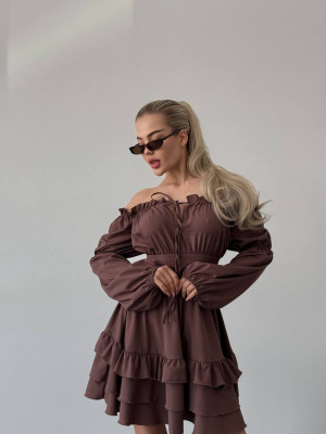 Мини платье с воланами MSM-A213.1T500