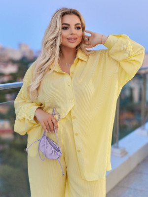 Костюм из гофрированного шелка EY-A717T20B23C28