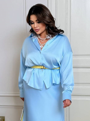 Свободная шелковая рубашка VW-A1612T540