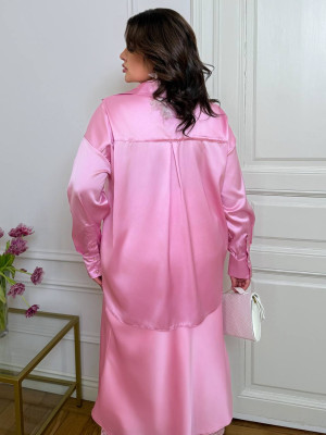 Свободная шелковая рубашка VW-A1612T540