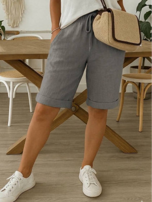 Льняные женские шорты IMMA-A329T299