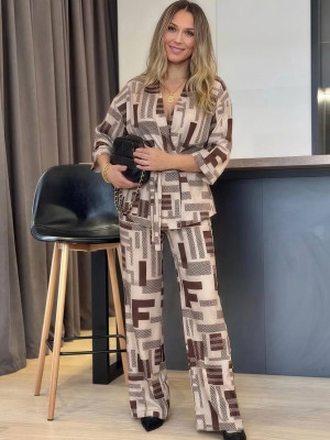 Трендовый шелковый костюм IMMA-A464T650B750