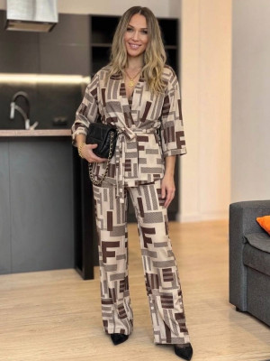 Трендовый шелковый костюм IMMA-A464T650B750