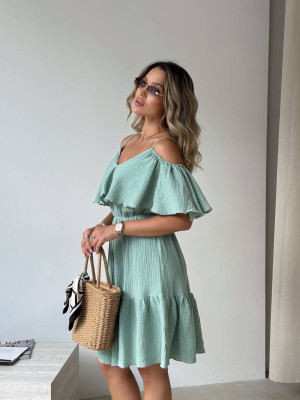 Свободное платье с открытыми плечами IMMA-A350T580