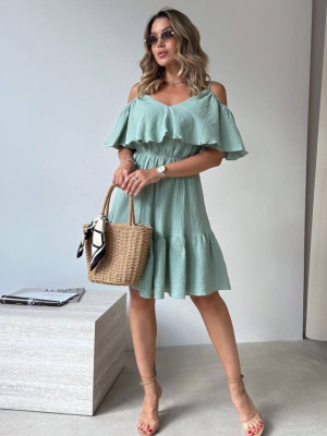 Свободное платье с открытыми плечами IMMA-A350T580