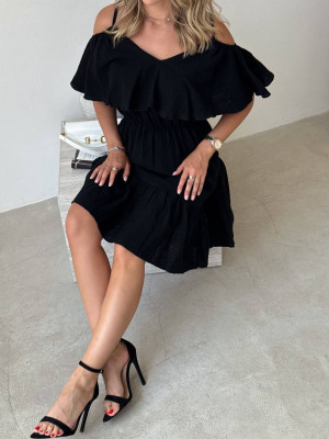 Свободное платье с открытыми плечами IMMA-A350T580