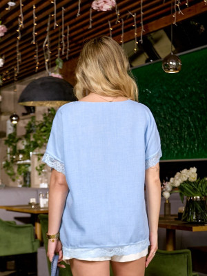 Оверсайз футболка с кружевом IB-A1154T460