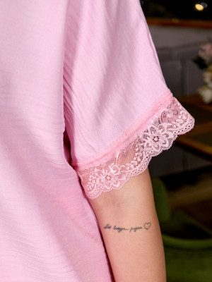 Оверсайз футболка с кружевом IB-A1154T460