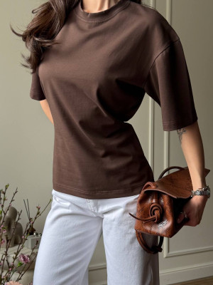 Приталенная однотонная футболка MSM-A301T390