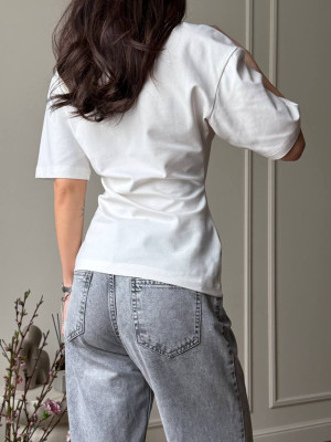 Приталенная однотонная футболка MSM-A301T390