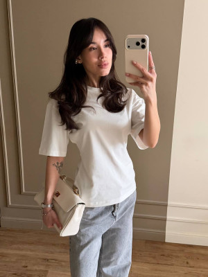 Приталенная однотонная футболка MSM-A301T390