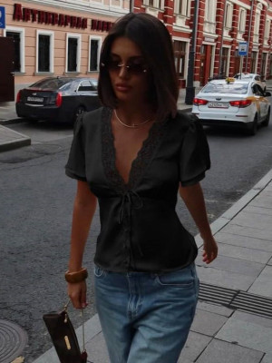 Блузка с кружевом JW-A373T400