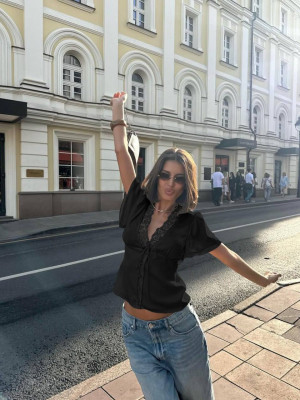 Блузка с кружевом JW-A373T400