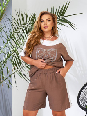 Льняной прогулочный костюм MOV-A159T570