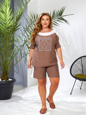 Льняной прогулочный костюм MOV-A159T570