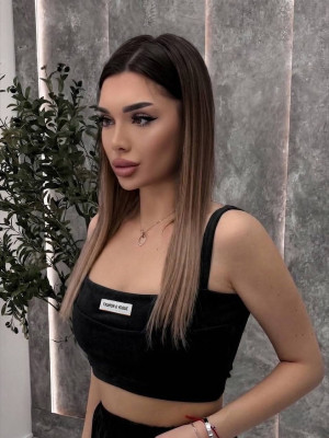 Велюровый топ на бретелях VM-A10530.1T120