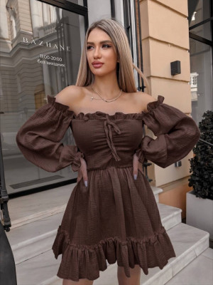 Муслиновое короткое платье VM-A10309T500