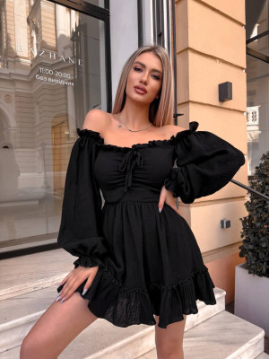 Муслиновое короткое платье VM-A10309T500