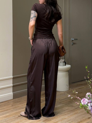 Шелковые штаны палаццо MSM-A303T380