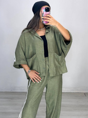 Льяный оверсайз костюм DMP-R1928T550