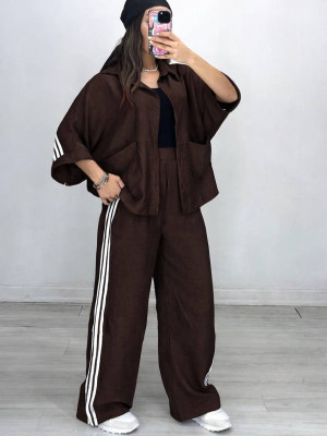 Льяный оверсайз костюм DMP-R1928T550