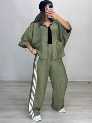 Льяный оверсайз костюм DMP-R1928T550