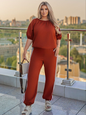 Льняний костюм з лампасами VOJ-A1030T740