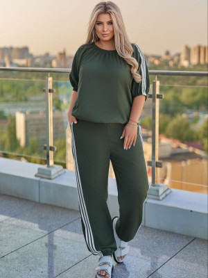 Льняний костюм з лампасами VOJ-A1030T740