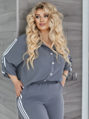 Рубашка и джоггеры с лампасами VOJ-A1075T650