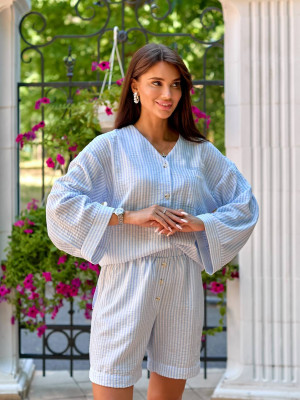 Льняные рубашка и шорты NOB-A25034T550