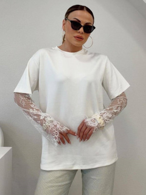 Футболка з мереживними рукавами DAD-A252T450