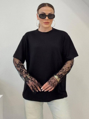 Футболка з мереживними рукавами DAD-A252T450